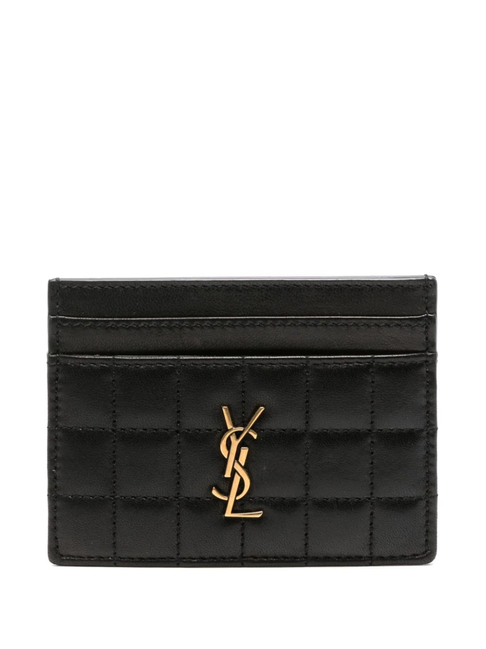 Saint Laurent Cassandre card holder - Black | Farfetch Global