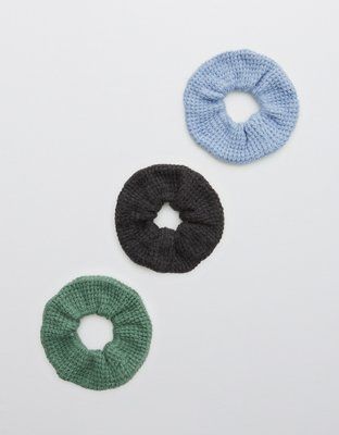 Aere Waffle Sweater Scrunchie 3-Pack | American Eagle Outfitters (US & CA)