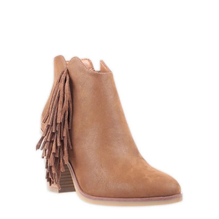 MIA GIRL Women's Avril Fringe Booties - Walmart.com | Walmart (US)