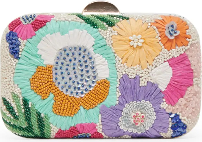 Dolce Vita Daisy Beaded Raffia Convertible Clutch | Nordstrom | Nordstrom