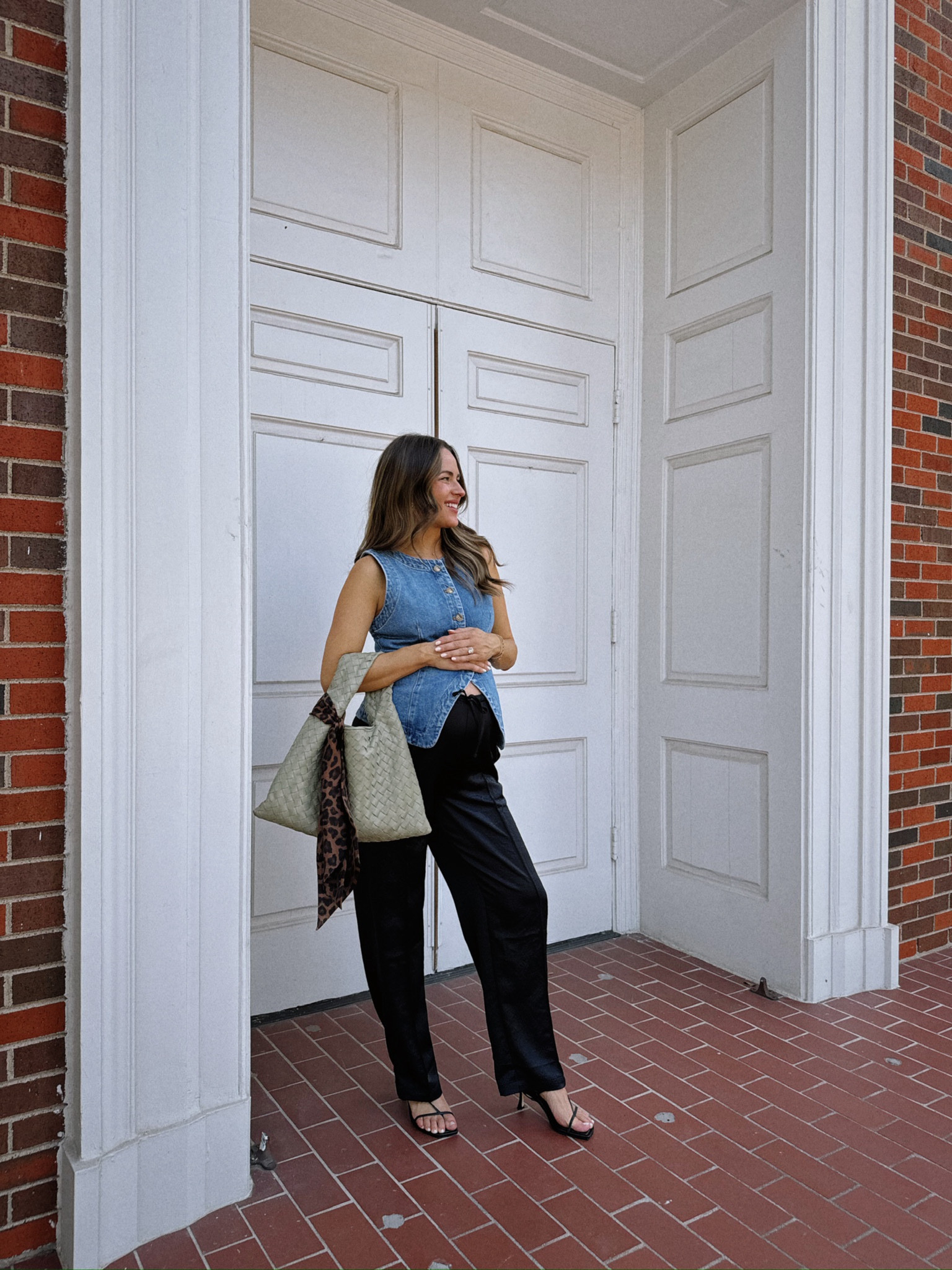 OOTD. Sized up to a 6 top & the pants are a size S. Heels fit TTS. 

Bump style, maternity style, denim, denim vest, leopard, leopard print, Madewell, fall style, fall outfit 


#LTKStyleTip #LTKBump #LTKSeasonal