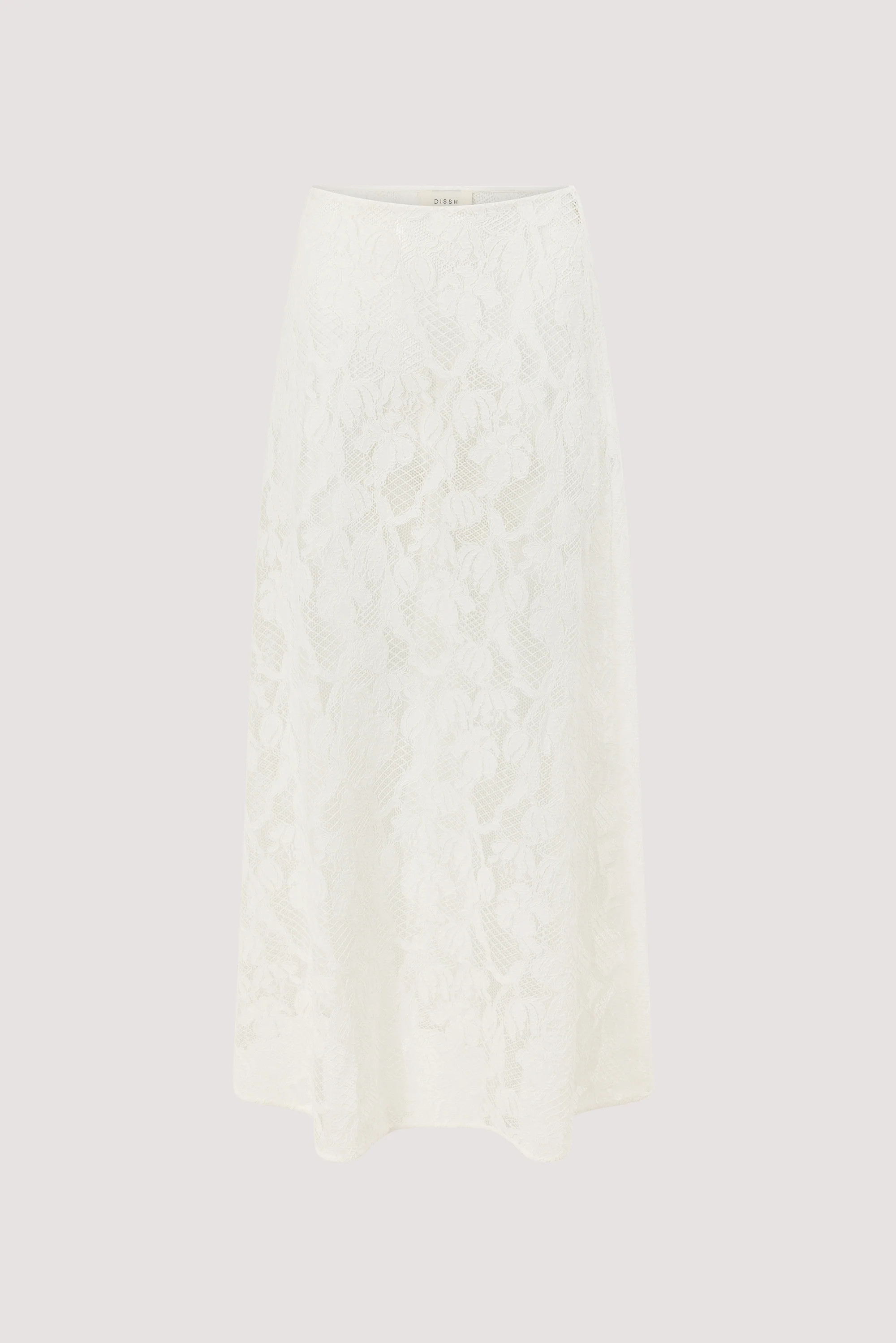 LUCINE WHITE LACE SKIRT | DISSH
