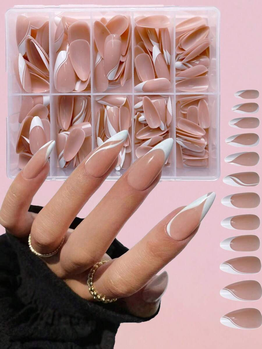 120Pcs Press On Nails Almond Shape Press On Nails Young Girls Acrylic Nails Transparent Almond Na... | SHEIN