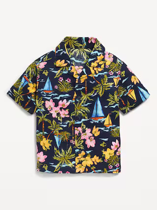 Matching Printed Short-Sleeve Camp Shirt for Toddler Boys | Old Navy (US)