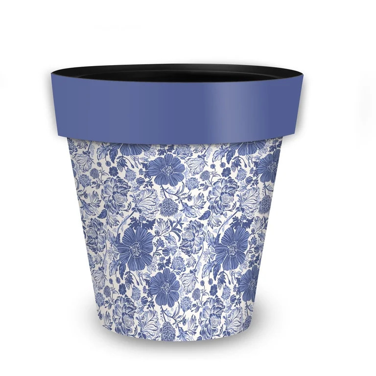 Briarwood Lane Blue and White Floral Planter | Walmart (US)