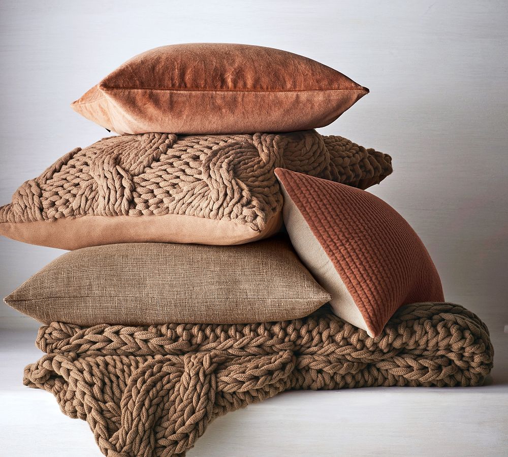 Colossal Handknit Throw Pillow | Pottery Barn (US)