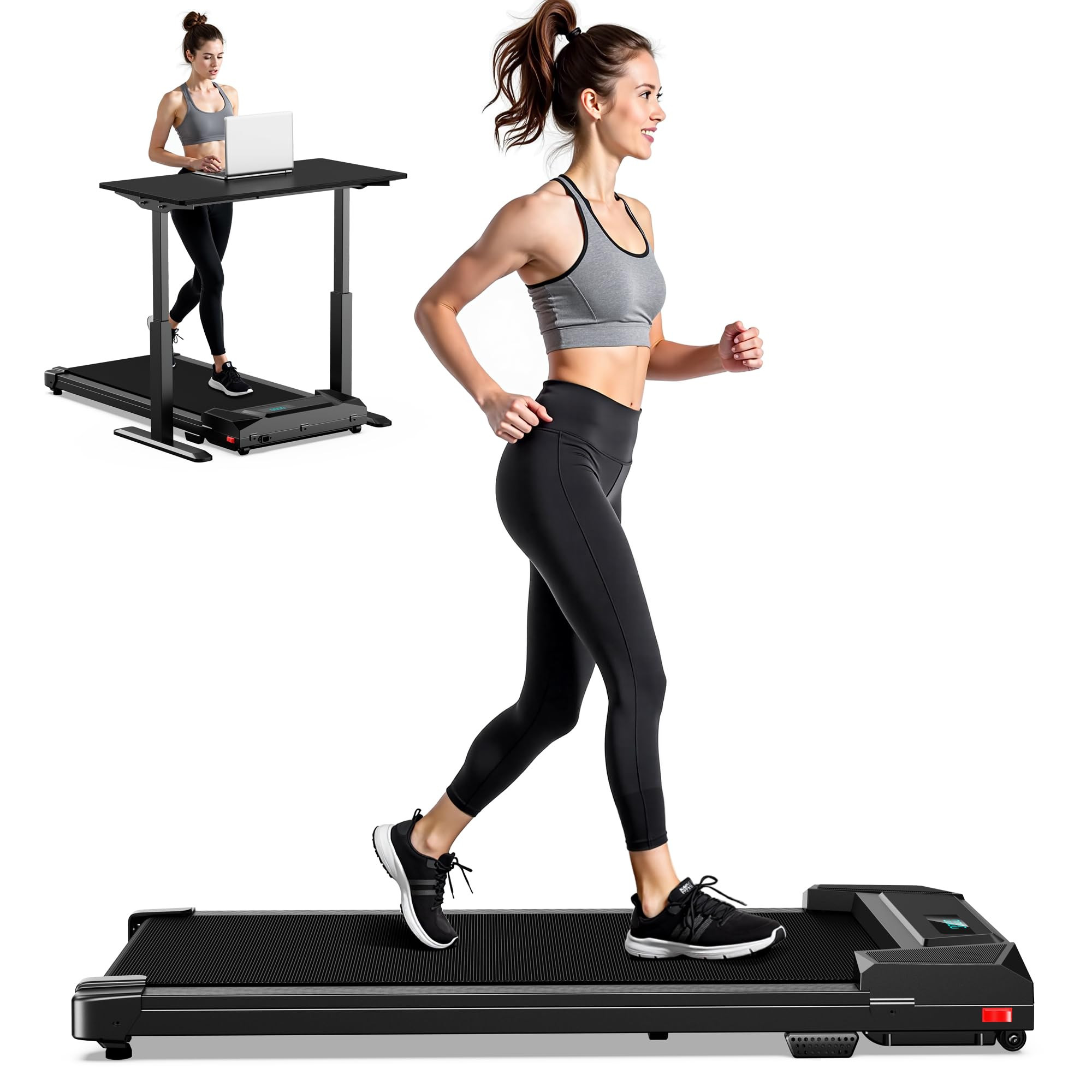 Walking Pad Treadmill for Home -Under Desk Walking and Running with Remote Control Portable Elect... | Amazon (UK)