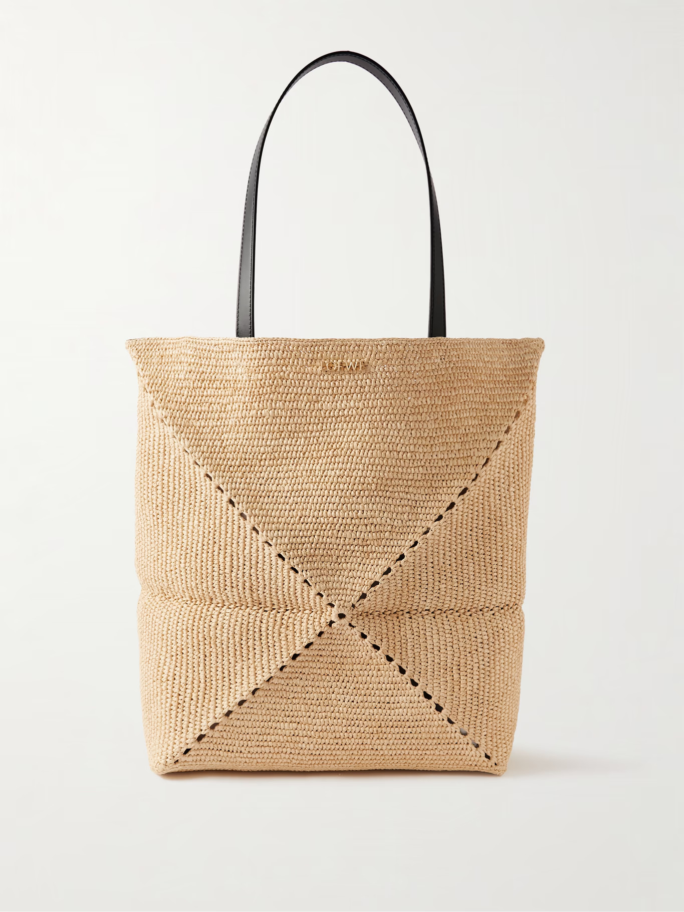 + Paula’s Ibiza Puzzle Fold Large Leather-Trimmed Raffia Tote Bag | Mr Porter (US & CA)