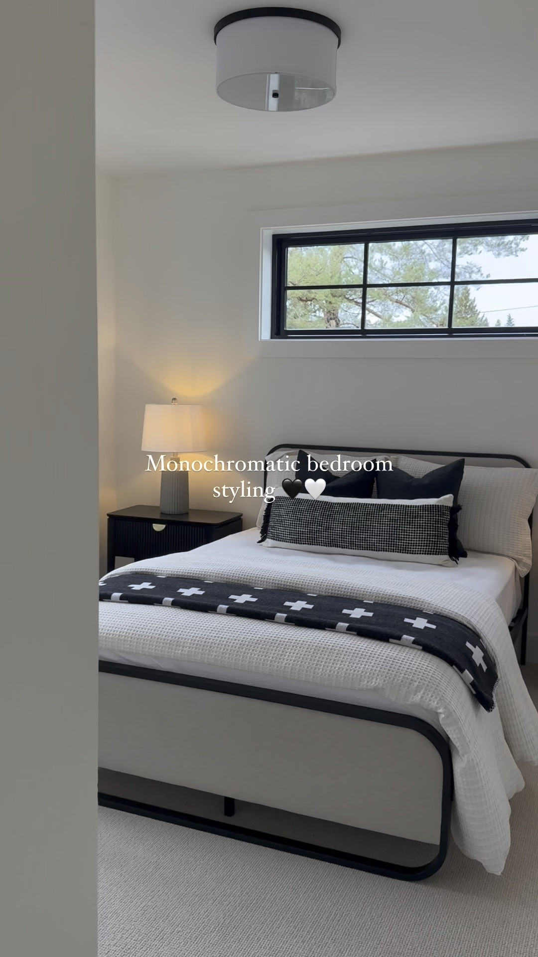 Monochromatic bedroom styling 🖤🤍

#LTKHome #LTKSaleAlert #LTKMostLoved