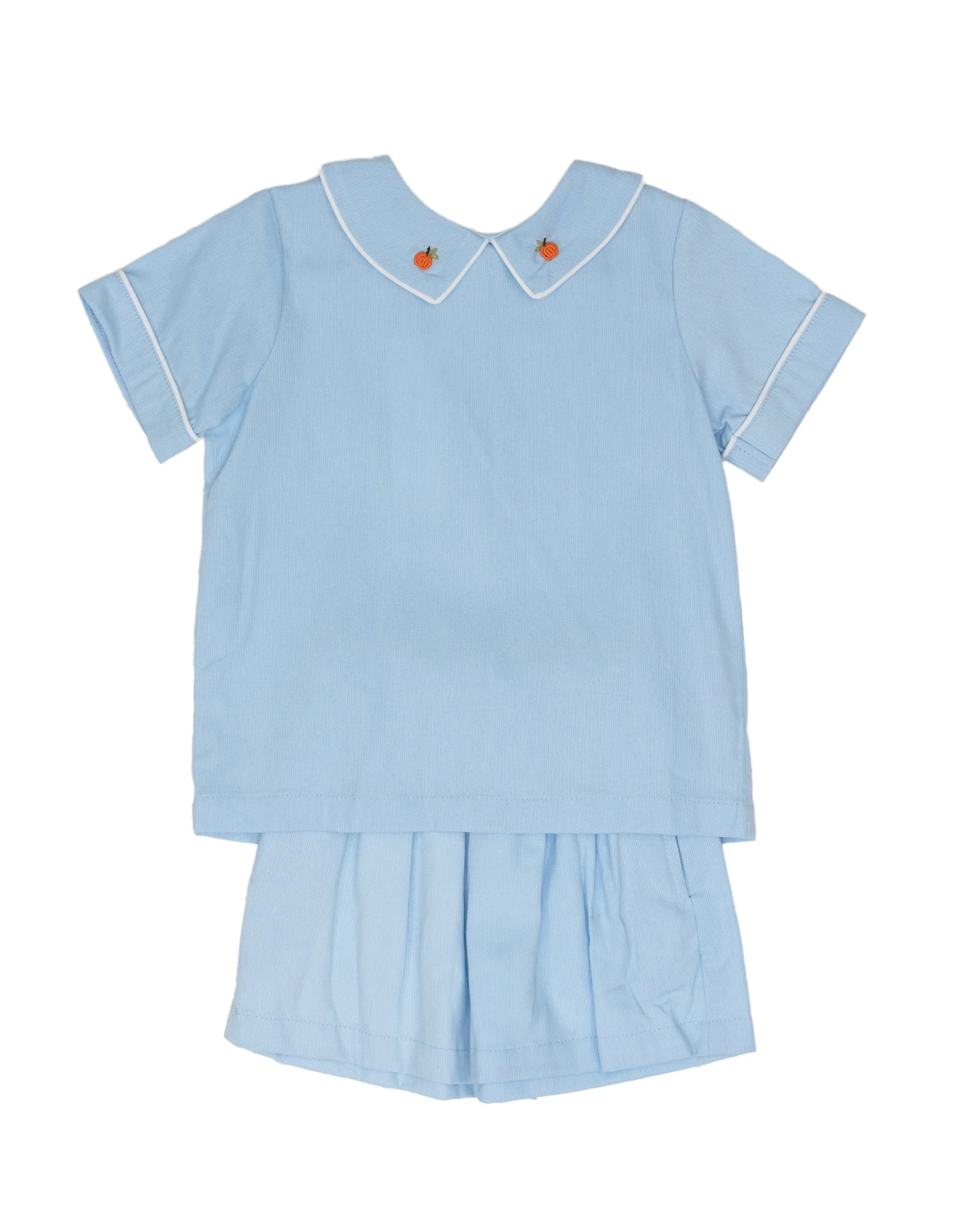 Tanner Light Blue Pumpkin Short Set | The Oaks Apparel Company