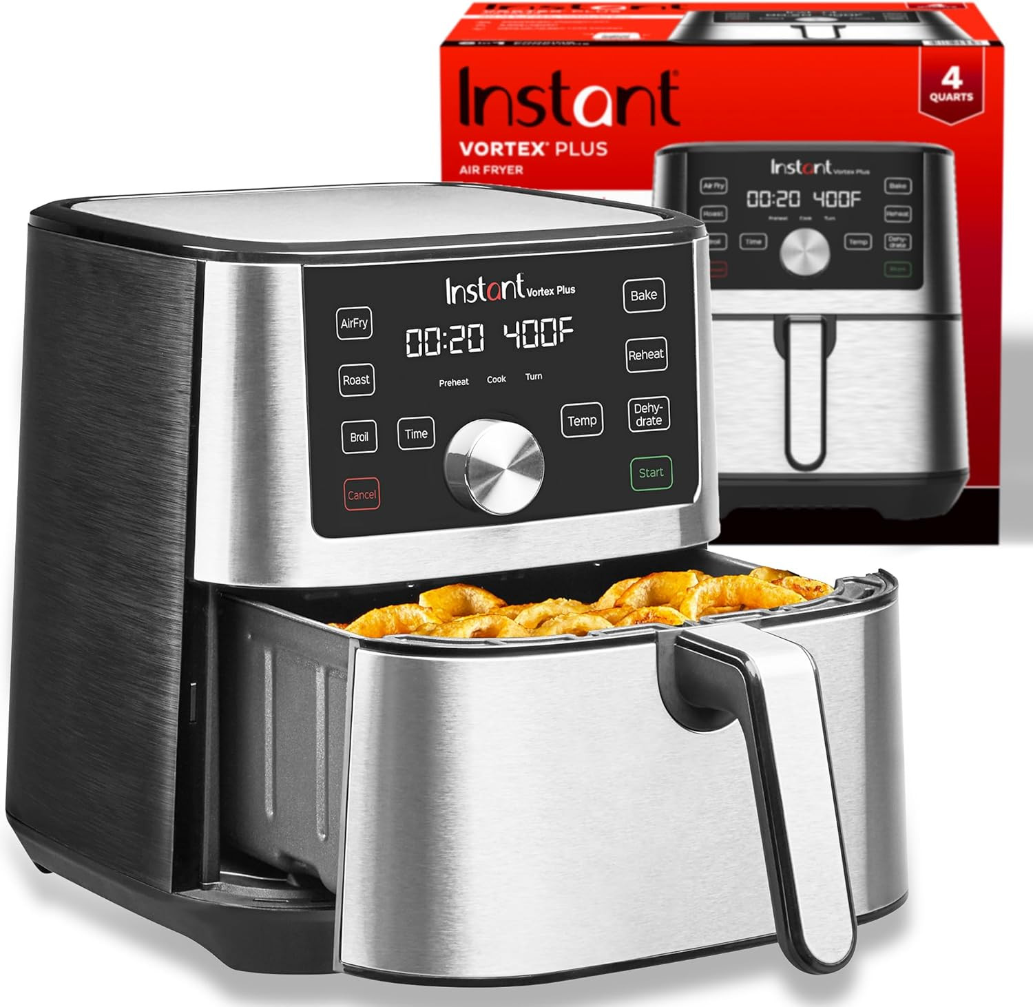 Instant Pot Vortex Plus 4QT Air Fryer, Custom Program Options, 6-in-1 Functions Crisps, Broils, R... | Amazon (US)