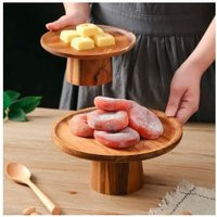 Wooden Cake Stand, Serving Fruit Desert Tray, Cupcake Or Wedding Pedestal Rustic Stand | Etsy (US)