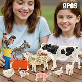9PCS Farm Animal Toys for Toddlers Realistic Animal Figurines | Amazon (US)