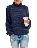 ZESICA Women's Turtleneck Batwing Sleeve Loose Oversized Chunky Knitted Pullover Sweater Jumper T... | Amazon (US)