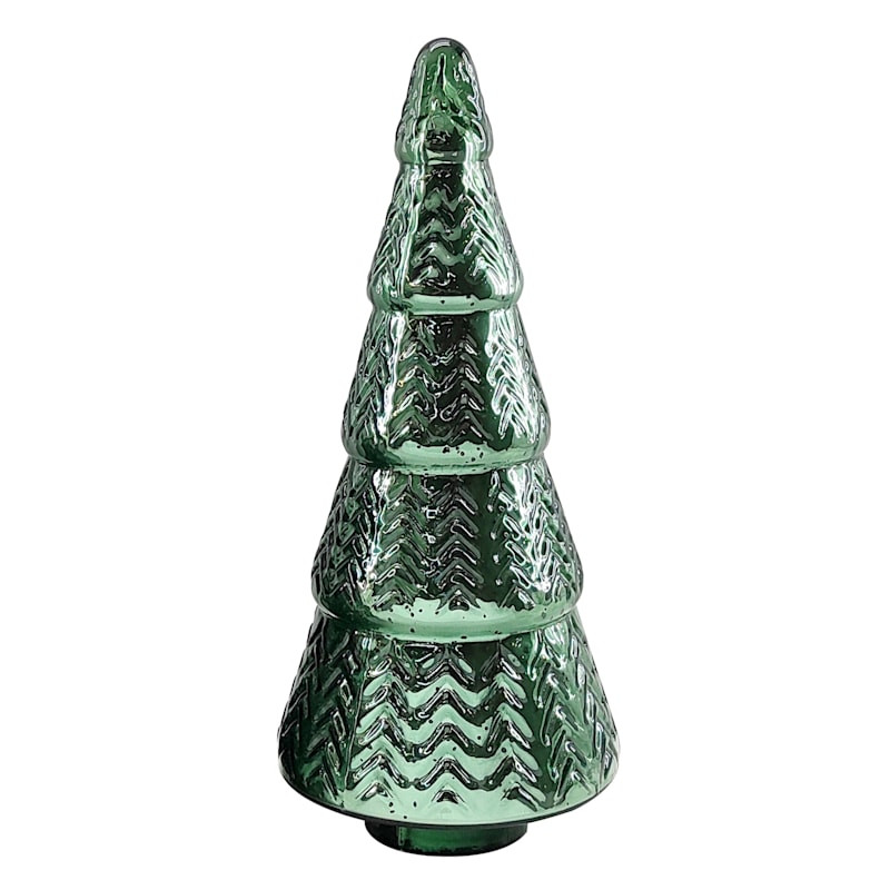 Green Glass Christmas Tree, 16" | At Home