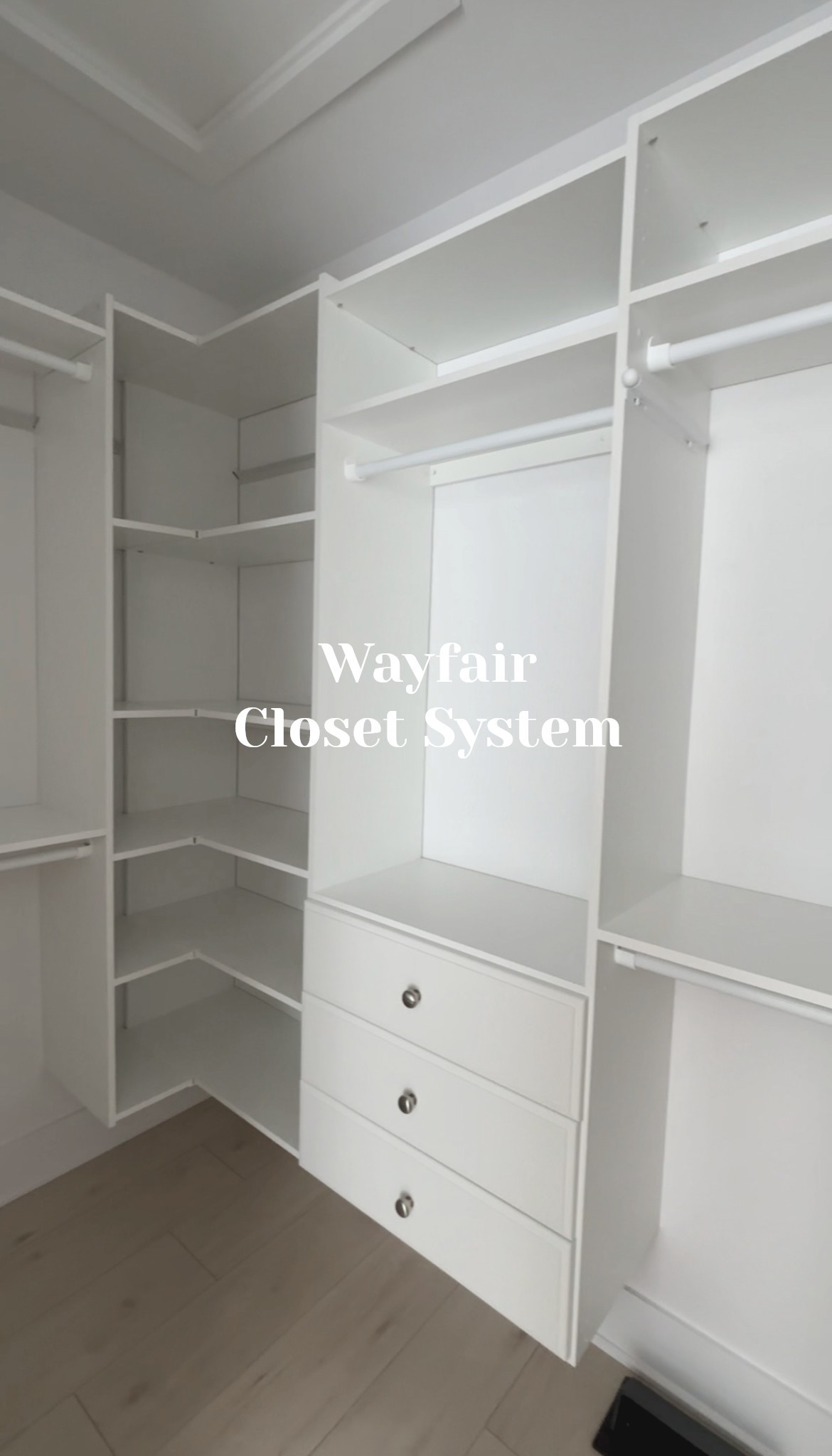 DIY custom closet system from Wayfair 🛠️👗👠