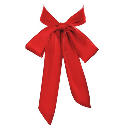 Lusofie Red Bowtie, Ribbon Bow Tie, Self Red Bow Tie, Satin Wide Folding School Ties for Women Girls School Uniforms Cosplay Wedding Party | Amazon (US)