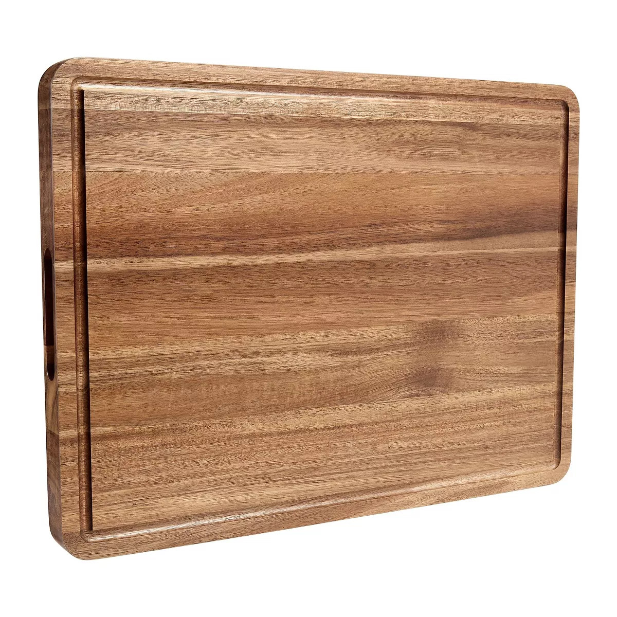 Acacia Wood Cutting Board for Kitchen, Large Butcher Block Chopping Board with Deep Groove and Si... | Target