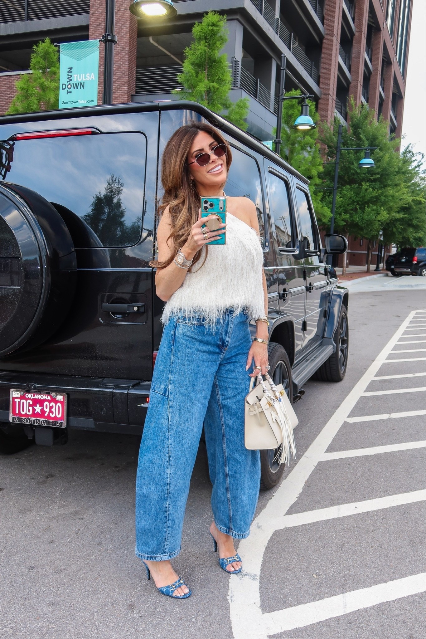 Date night!! This metallic feathered top is too fun!! I’m wearing a small and size 6 in jeans!! 

Zara fashion, Zara finds, Nordstrom fashion, Date night outfits, Summer outfits, Date night tops, Dinner outfits, Diff eyewear, Baggy jeans, Gucci, Emily Gemma

#LTKSeasonal #LTKgrwm #LTKootd