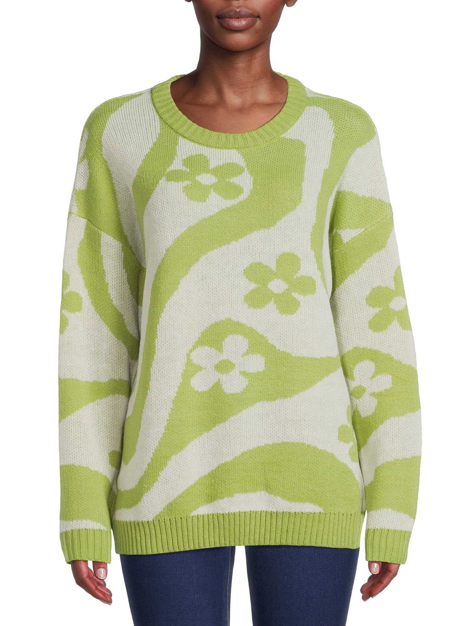 Just Polly Juniors' Wavy Daisy Pullover Sweater | Walmart (US)