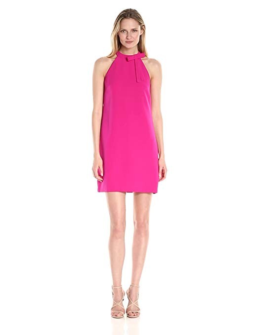 Maggy London Women's Crepe Shift with Neck Bow | Amazon (US)