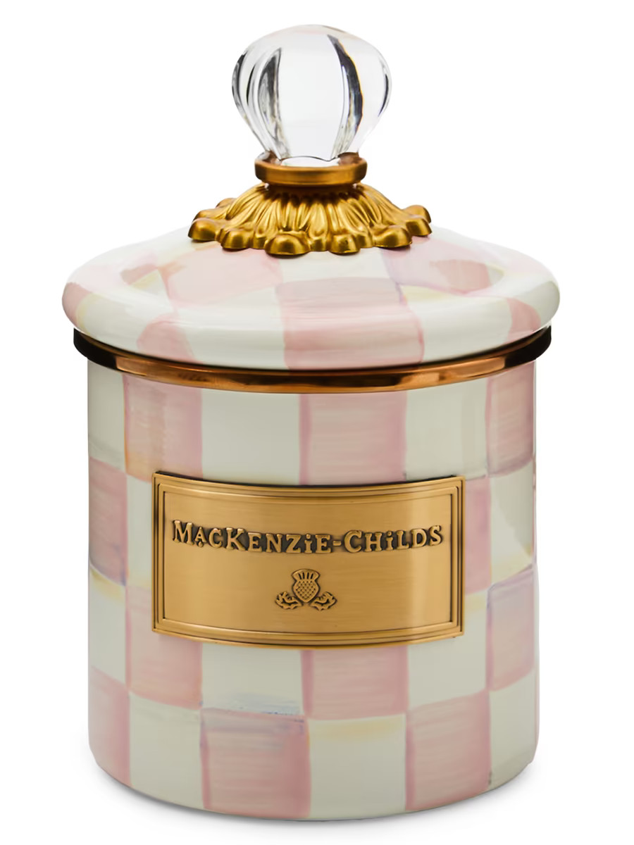 Rosy Check Enamel Demi Canister | Saks Fifth Avenue