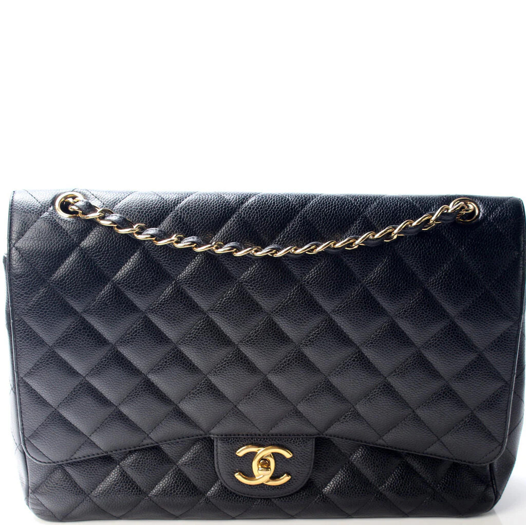 Classic Flap Maxi Caviar 15M | Keeks Designer Handbags
