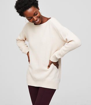 LOFT Textured Boatneck Sweater | LOFT