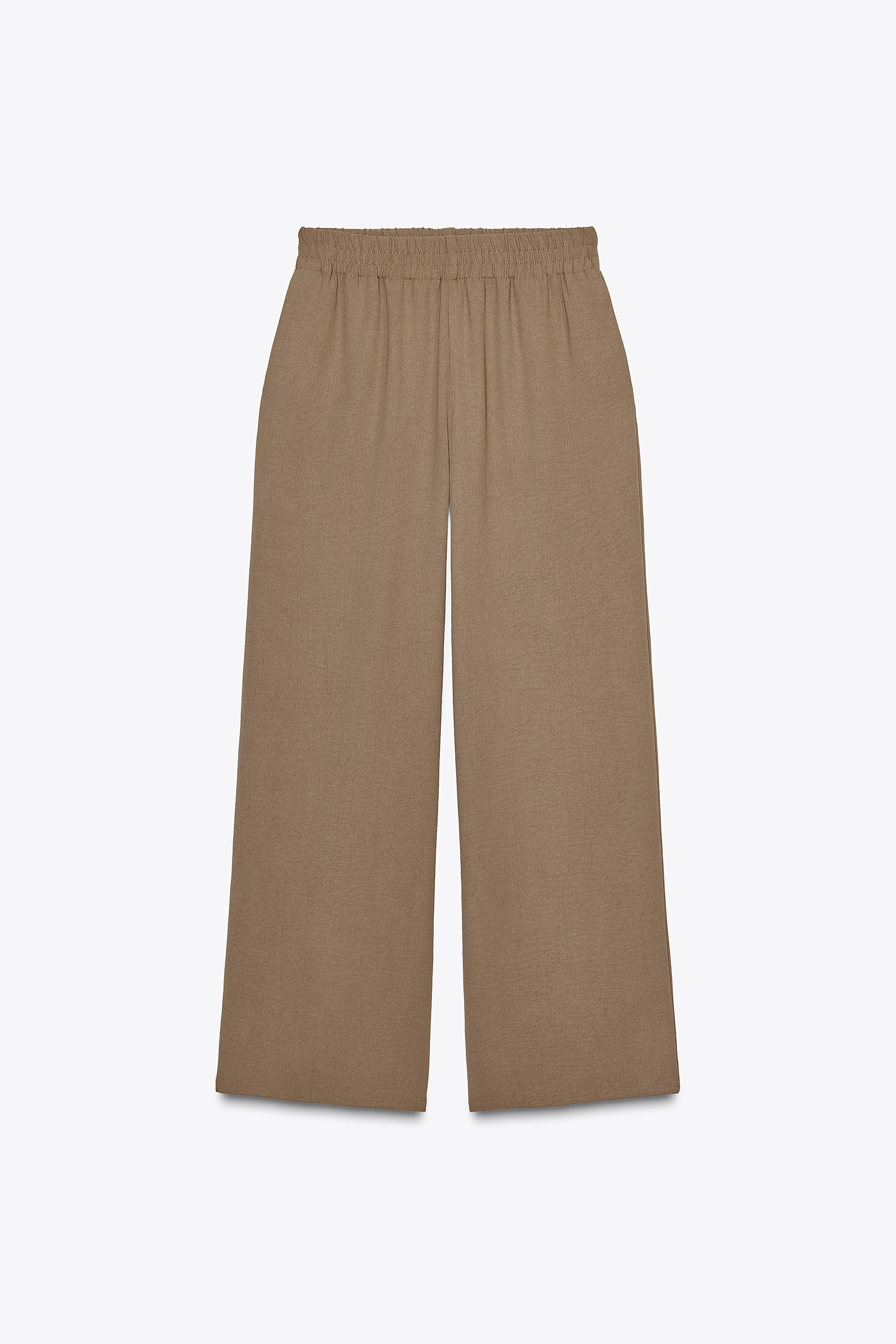 FLOWING WIDE-LEG TROUSERS | Zara UK
