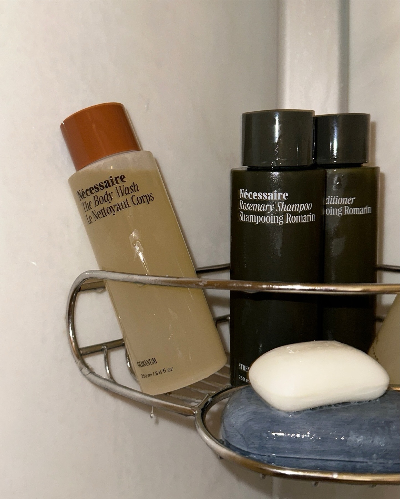 can’t get enough of @necessaire ‘s new body wash and hair care. The scents are divine 🥰