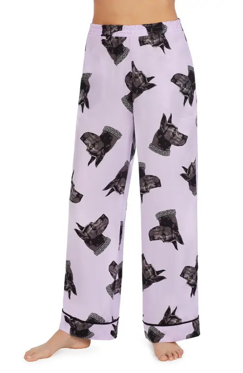 Shady Lady Print Pajama Pants in Lavender Dog Print at Nordstrom, Size Medium | Nordstrom
