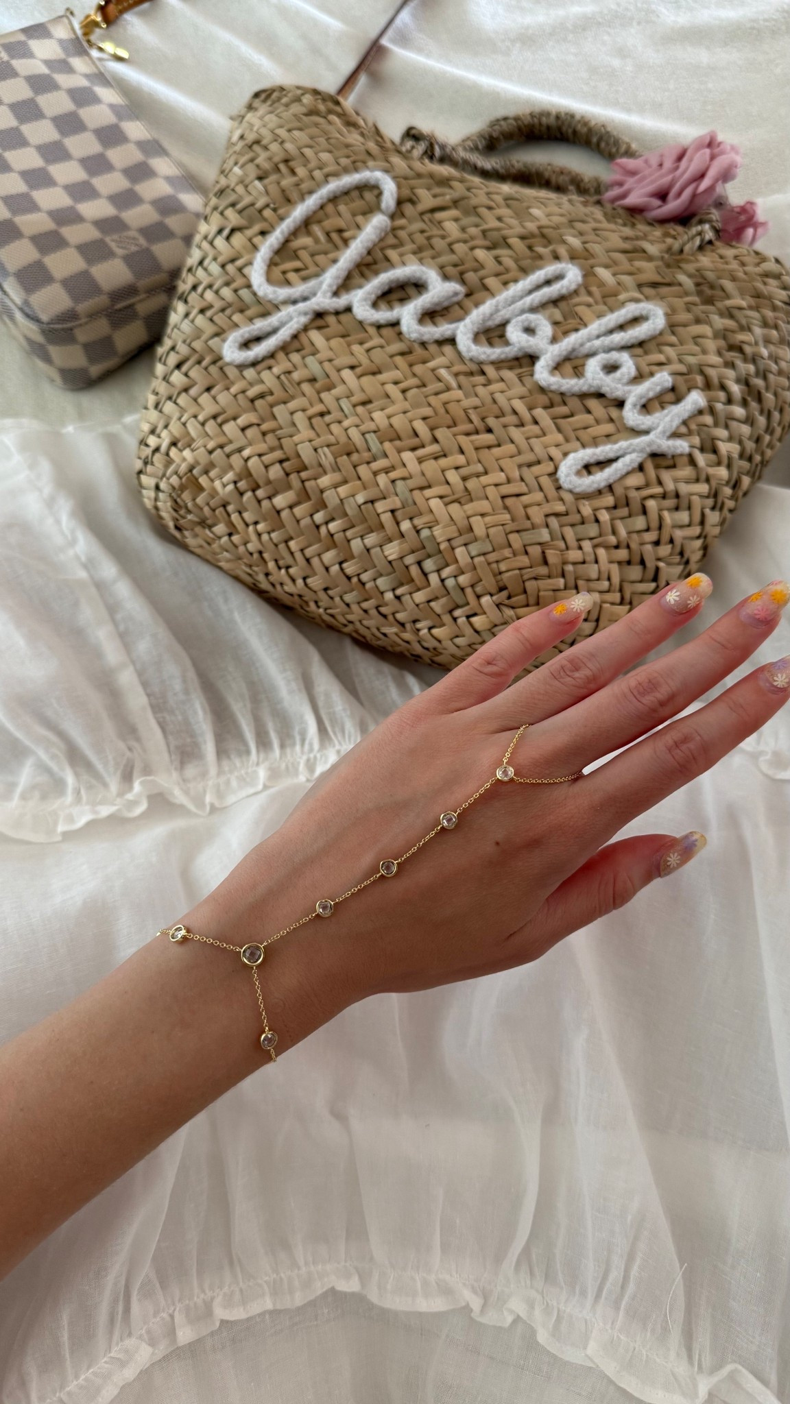 Obsessed with this hand chain from Melinda Maria. It’s adjustable and actually fits my weirdly small wrists 🫠

Use code GABBYB on the Melinda Maria website 🫶🏻

They’re my new obsession when it comes to jewelry. They also have this hand chain with blue gems and a bunch of matching blue gemstone jewelry, so cute for summer. 

#LTKSummerEdit #LTKFindsUnder50 #LTKStyleTip