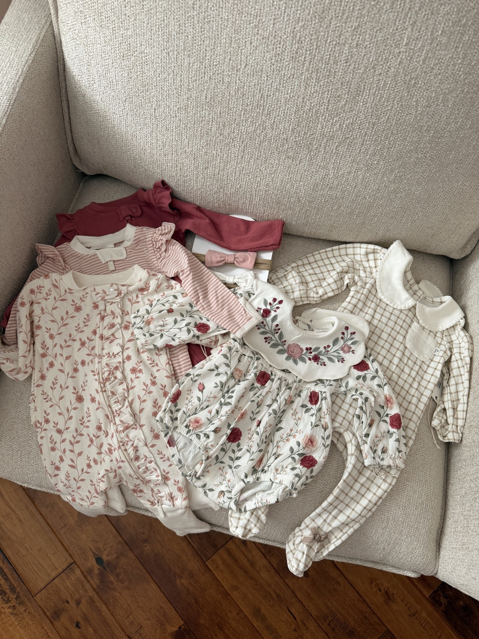 This new line at target is seriously the cutest thing I've ever seen for baby girls! The sleepers have two way zippers and they fold over the hands and feet AND they have matching bows!!! Can't take the cuteness.

#LTKBaby