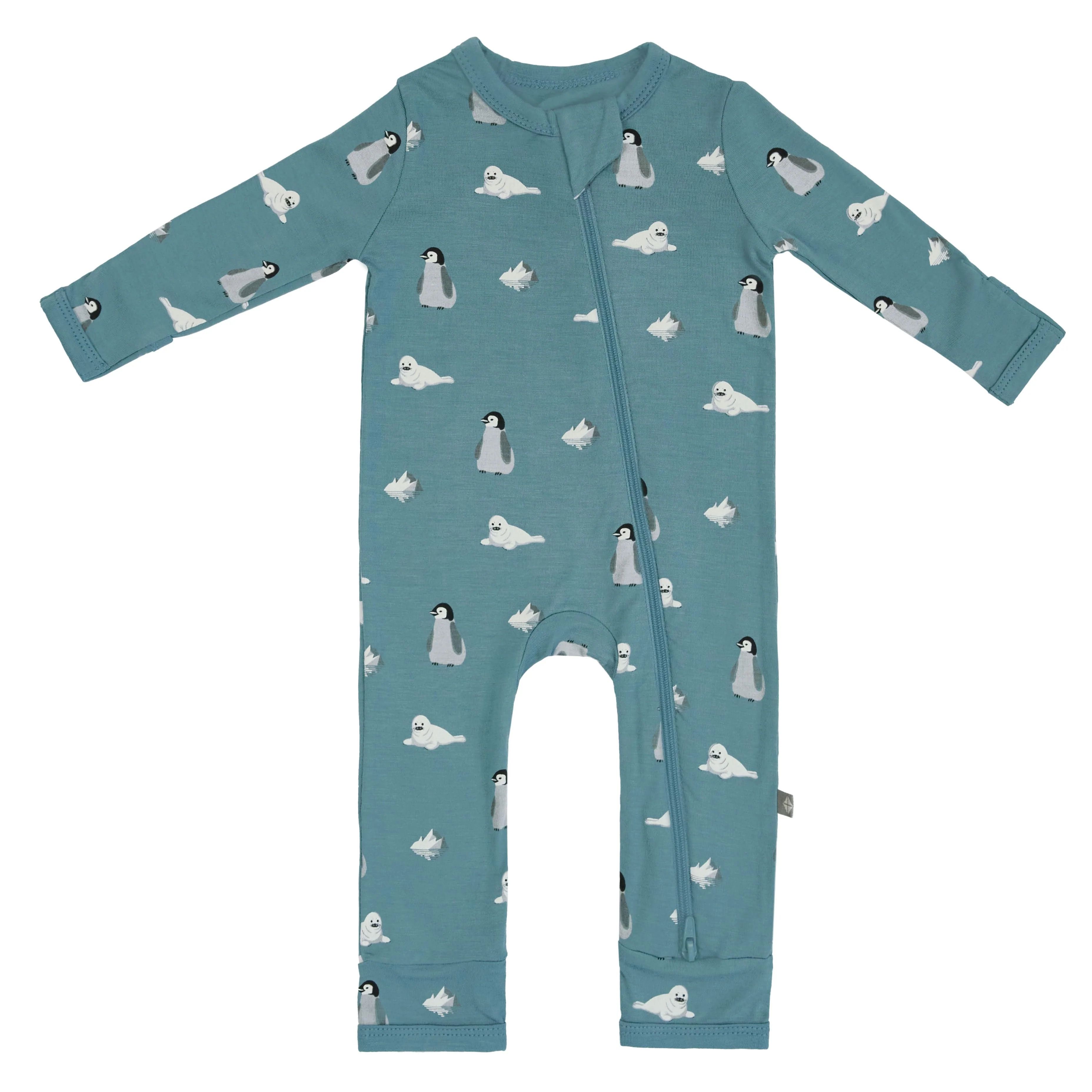 Zippered Romper in Cove Antarctic | Kyte BABY