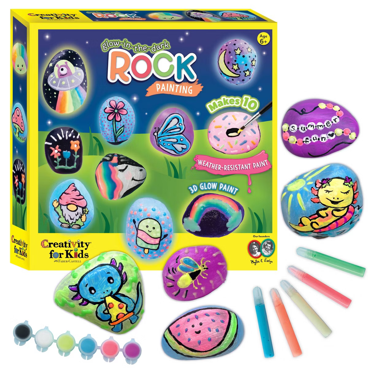 Creativity for Kids Glow in the Dark Rock Painting Kit: DIY Art for Kids Activities, Painted Rock... | Target