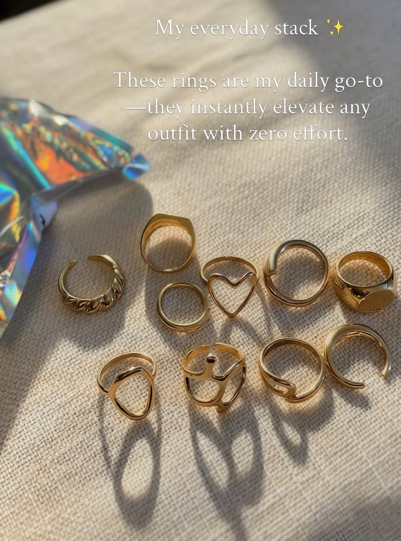 My everyday stack✨
These rings are my daily go-to. 
They instantly elevate any outfit with zero effort.

@amazonstylefinds 

#LTKgrwm #LTKmomlife #LTKootd