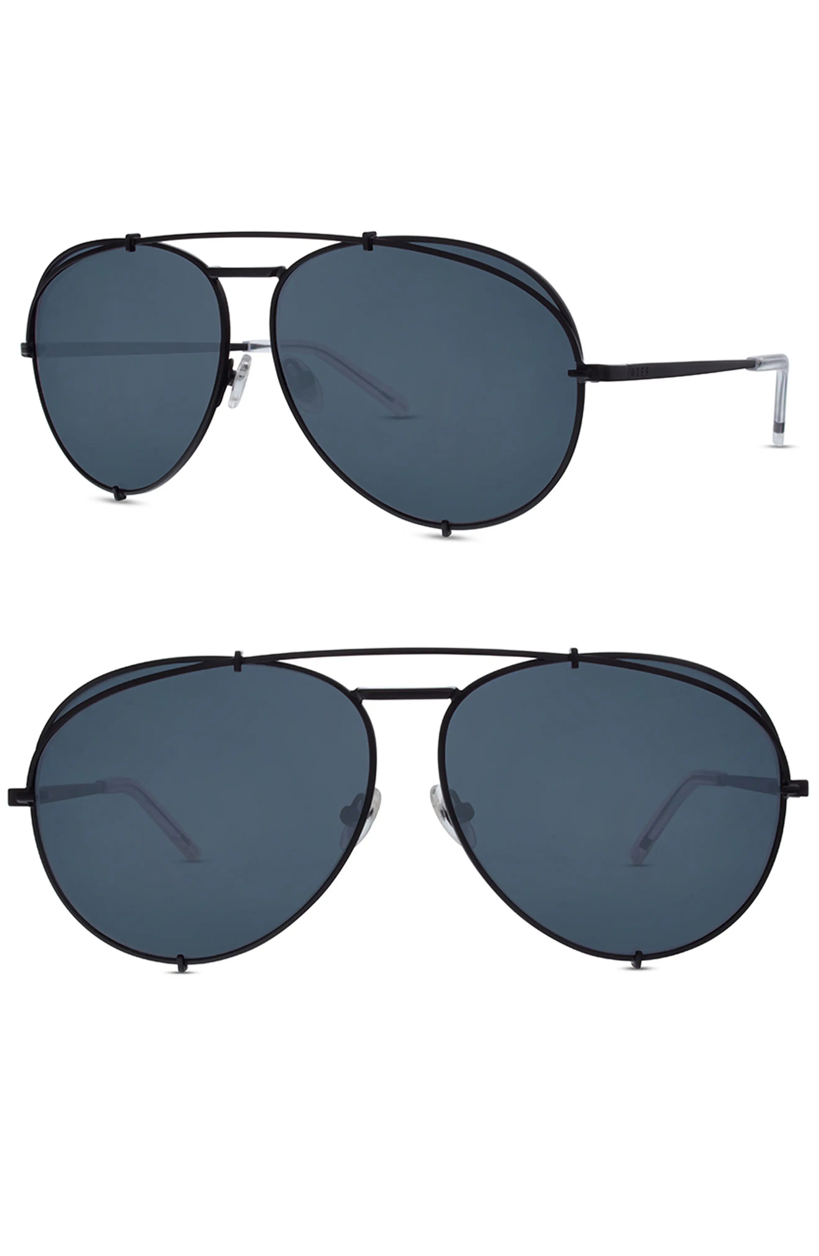 x Khloé Koko 63mm Oversize Aviator Sunglasses | Nordstrom
