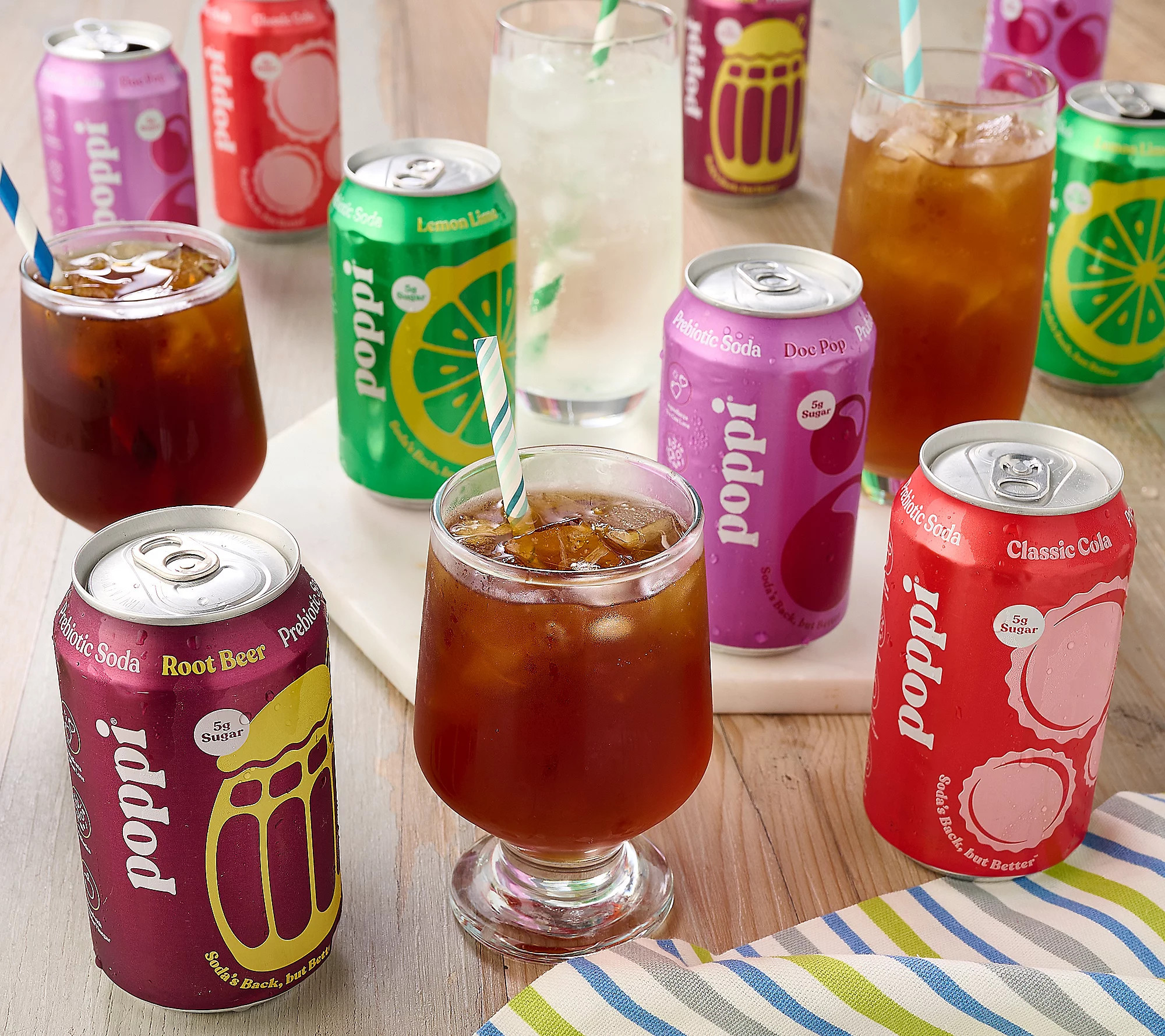 Poppi (24) 12oz Cans 5g Sugar Soda - Classic Variety | QVC