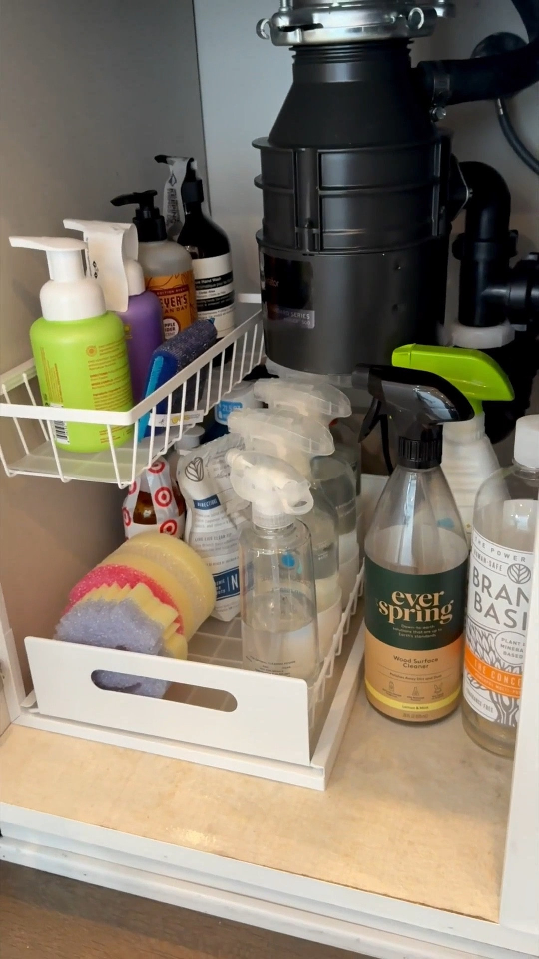 Organization for under the kitchen sink 🫧🧽 This one was much needed and long overdue! I ordered this little rack for under the sink and it made such a difference 👍🏼 

Amazon, under the sink organizer, home organization, kitchen organization, organized home, new year organizing, cleaning products, non toxic cleaning products, Branch Basics, Force of Nature, Scrub Mommy, Attitude kids hand soap

#LTKHome #LTKFindsUnder50 #LTKvlog