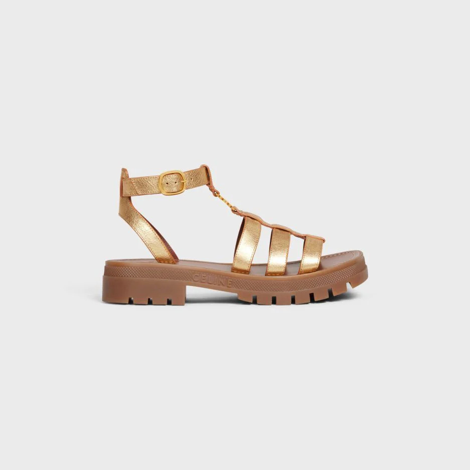 Women's Celine Clea Triomphe Gladiator Sandal in 35Or | Size 36 | 352463093C.35OR | LOZURI