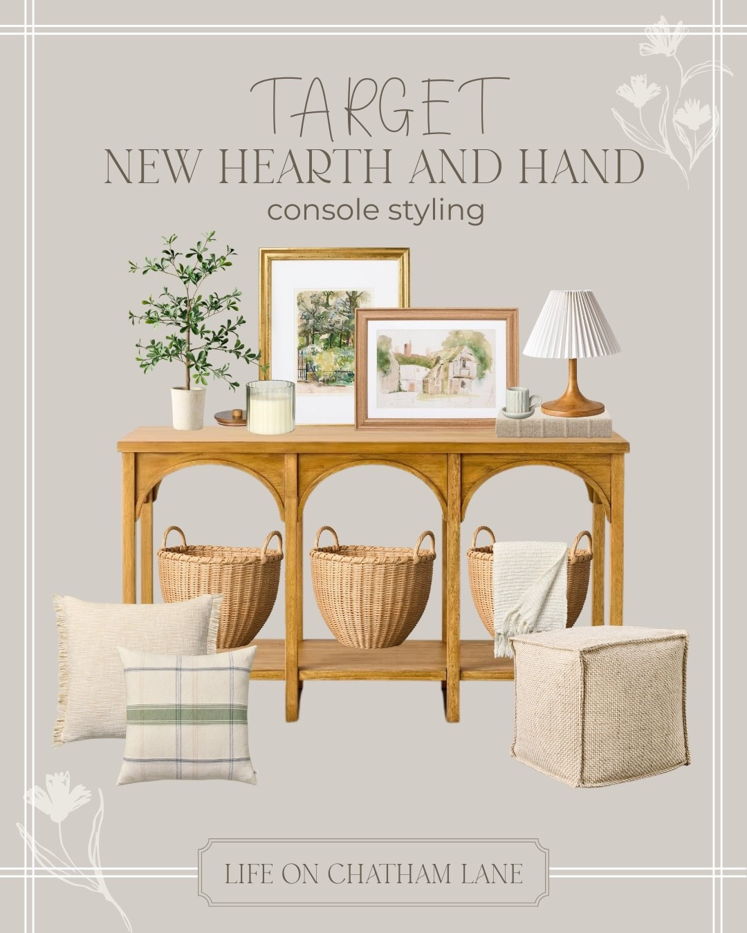 Console table styling from the new spring Hearth and Hand line at Target! 

#LTKFindsUnder100 #LTKHome #LTKFindsUnder50