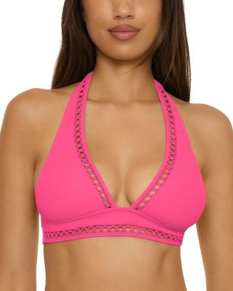 BECCA® by Rebecca Virtue Modern Edge Halter Bikini Top  | Bloomingdale's Women | Bloomingdale's (US)