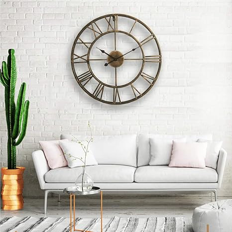 LightInTheBox 20" H Country Style Metal Wall Clock Home Décor Clocks | Amazon (US)