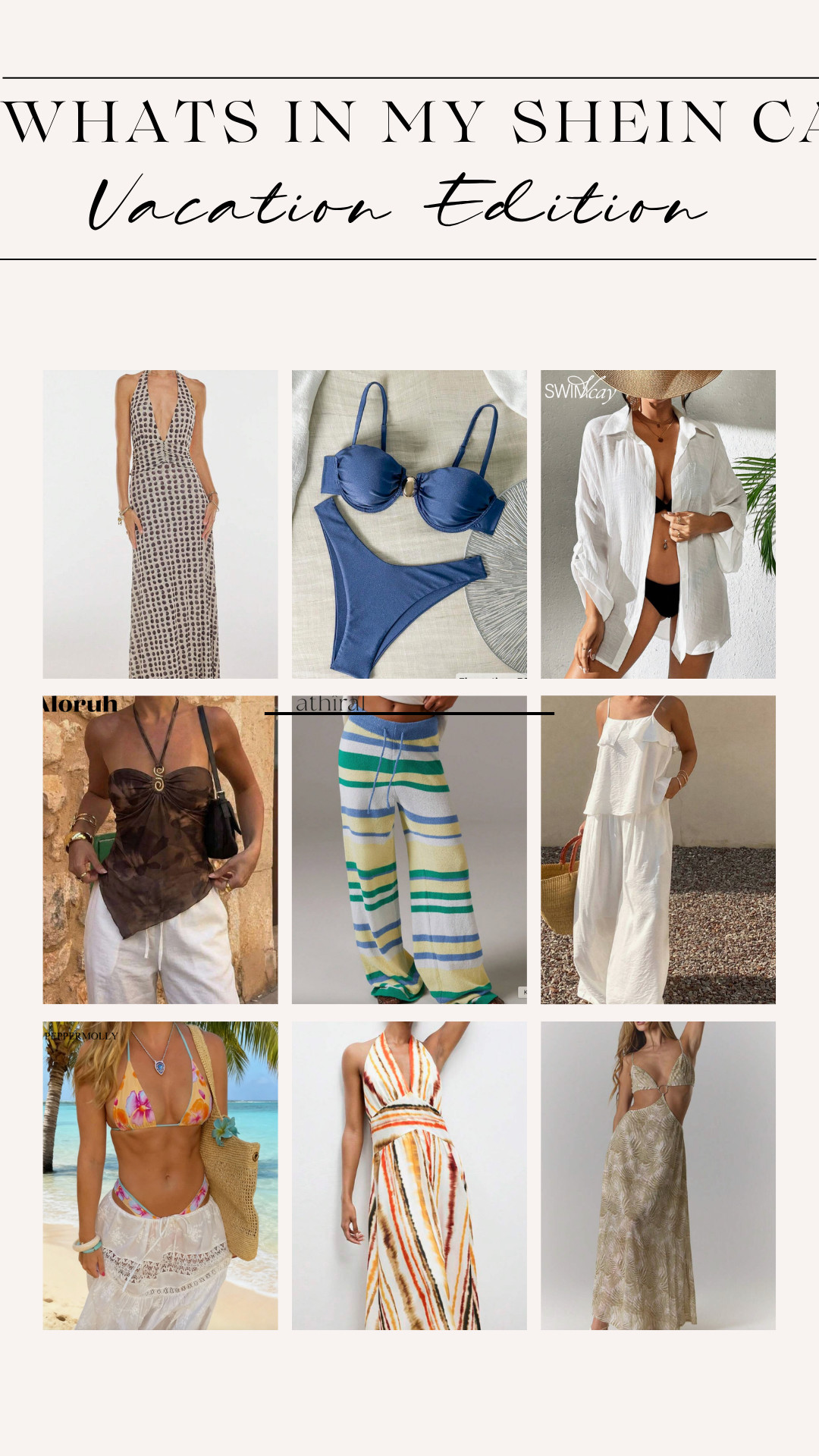 Vacation Edition - WHATS IN MY SHEIN CART 

 

#LTKootd #LTKvlog #LTKTravel