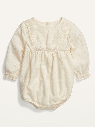Clip-Dot Lace-Trim Bubble One-Piece for Baby | Old Navy (US)