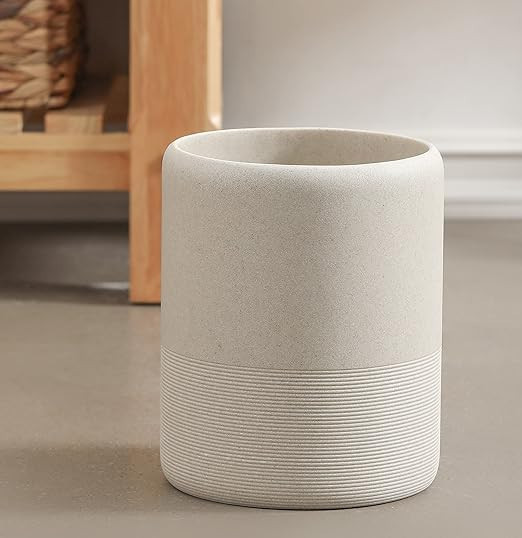 QL DESIGN Hight Quality Polyresin Wastebasket, Garbage Receptacle Bin for Bathrooms, Powder Rooms... | Amazon (US)