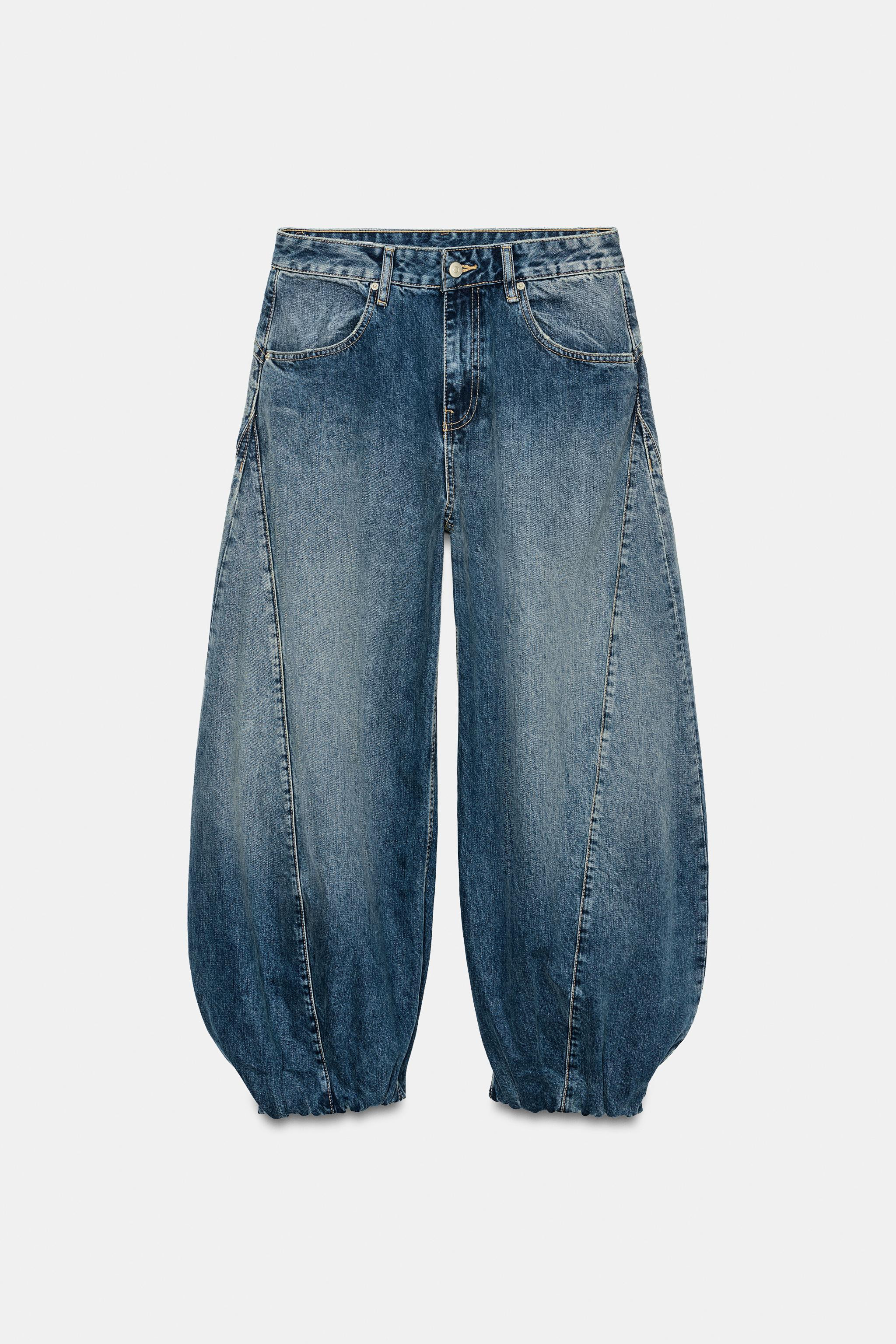 Mid-waist jeans with belt loops, featuring front pockets and patch pockets at the back. Designed ... | Zara UK