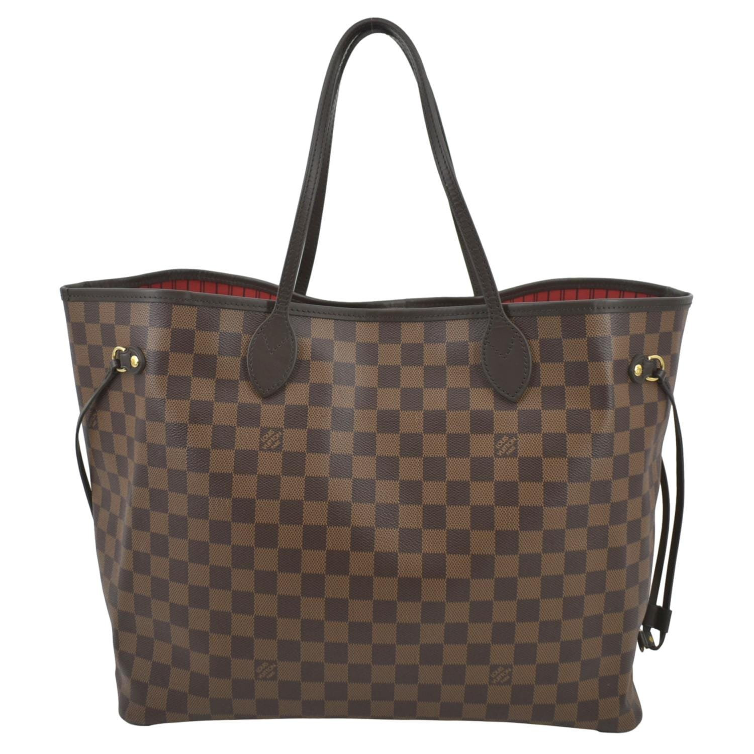 Pre-Owned LOUIS VUITTON Neverfull GM Damier Ebene Tote Shoulder Bag Brown - Walmart.com | Walmart (US)