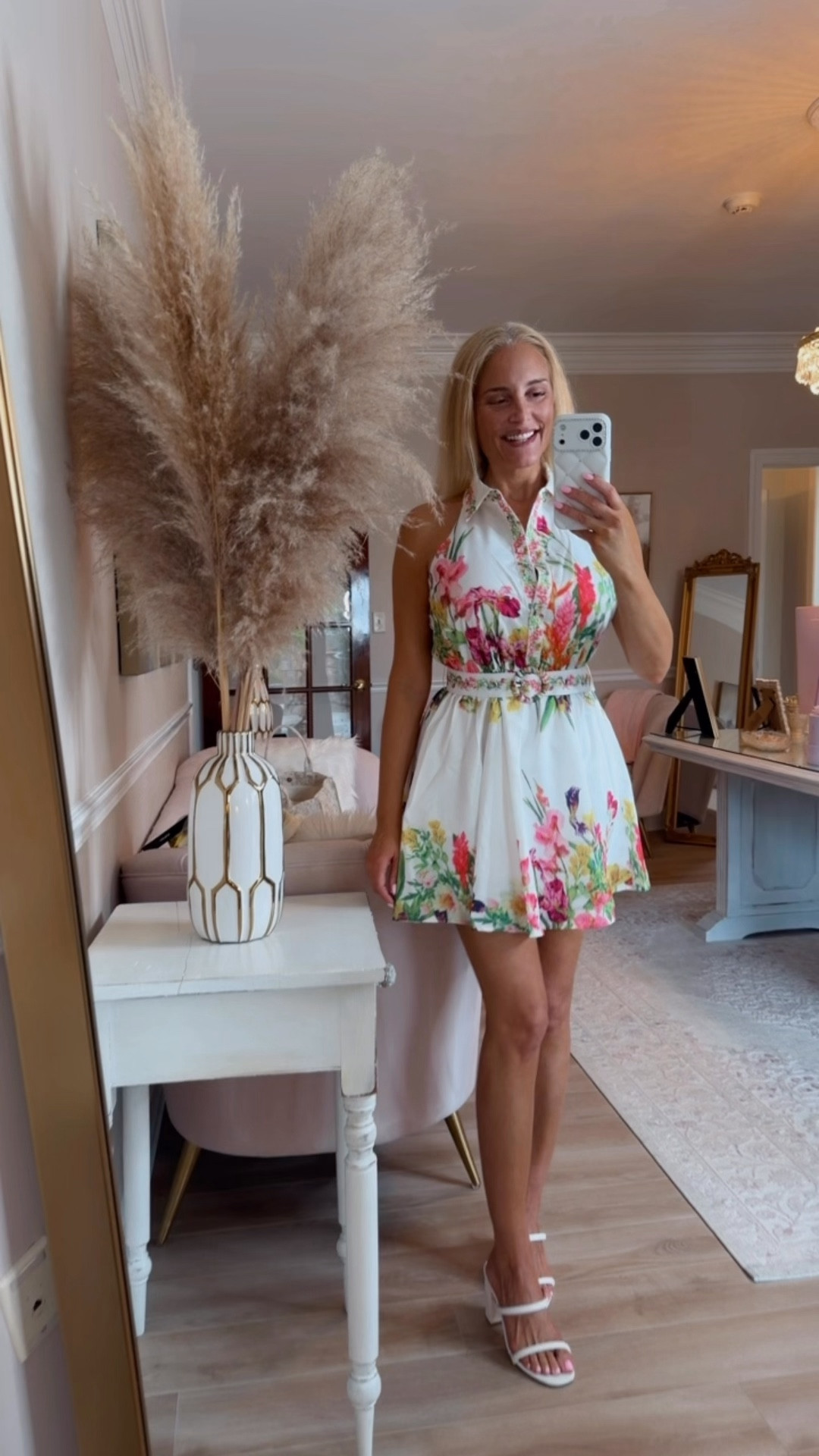 Another cute designer lookalike dress! I have the real one and this one is a great option for a more affordable price. So classy, flattering and feminine! I can't link it but you can find it on fashion nova if you search for Sue Belted Floral Mini Dress. I'm wearing a medium.

#LTKgrwm #LTKdayinmylife #LTKootd