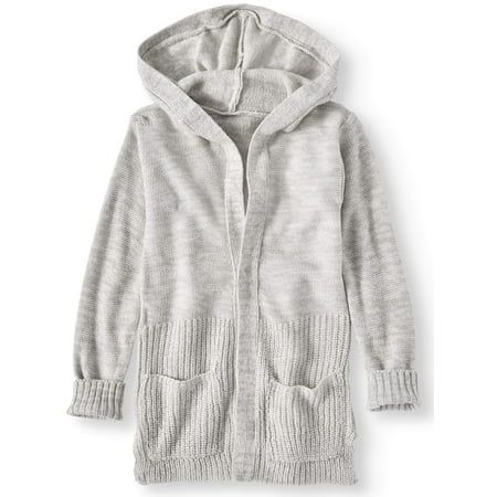 Hooded Long Cardigan Sweater (Little Girls & Big Girls) | Walmart (US)